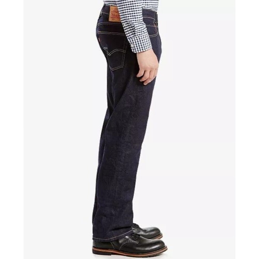 NWT Levi's 505 Regular Men's 32x32 Dark Wash Stretch Denim Blue Jeans